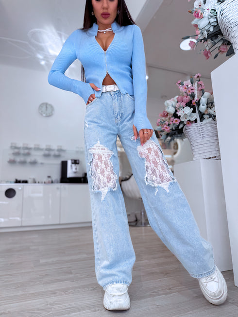 Džinsa bikses "LACE P10027" - ZILAS