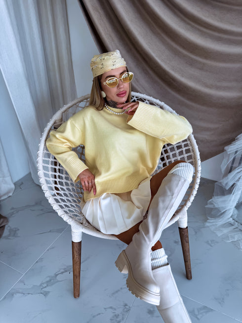 Knitted Sweater "HURRICANE PL-4950" – Yellow