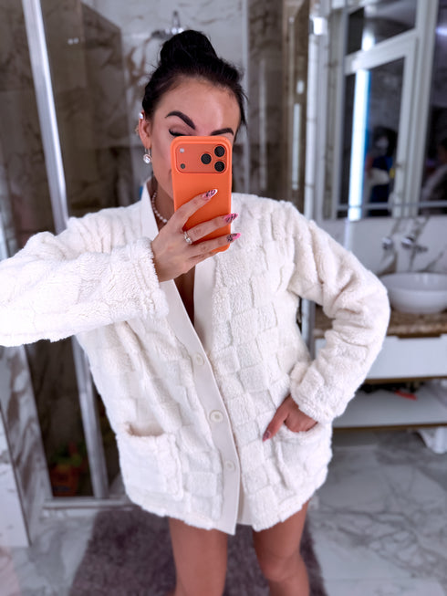 Namų kostiumas "CUBE" - KREMINĖ BALTA