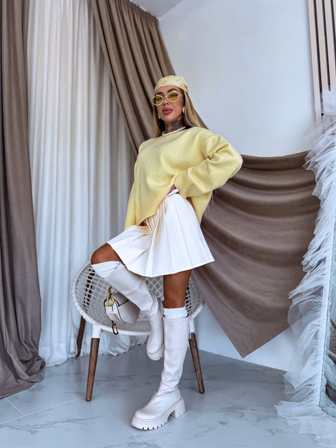 Knitted Sweater "HURRICANE PL-4950" – Yellow