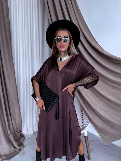 Вискозное платье "CASINO 05" - шоколадное