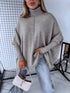 LARGE SIZE sweater "POSITIVE Z034" - cappuccino