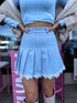 Waffle Shorts "DAPHNE" 24519 - LIGHT BLUE