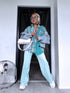 Rūtots krekls "TURQUOISE DREAM" DM2747 - TIRKĪZA