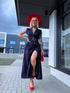 Suknelė su diržu "ROSSO WZ20473-1" – TAMSIAI MĖLYNA