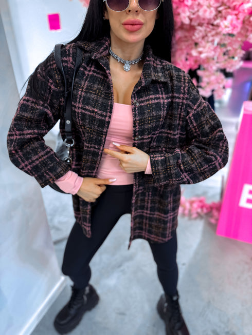 ŠILTAS megztinis "CARPET CARDY" 10296 - JUODAS SU ROŽINE