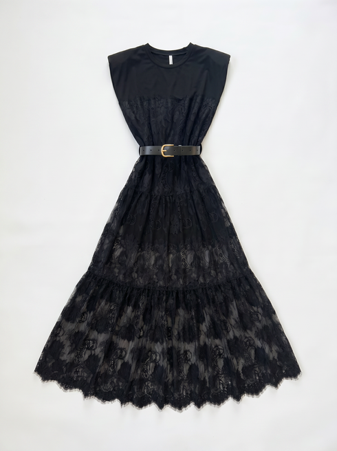 Kleita "MOONLIGHT VINTAGE 0859" + josta - MELNA AR MELNU