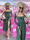 Dress "IRISH CREAM 1383" - KHAKI