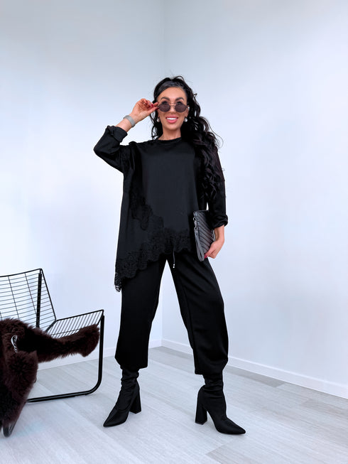 Komplekts "CONTRAST LACE" 25036 - MELNS