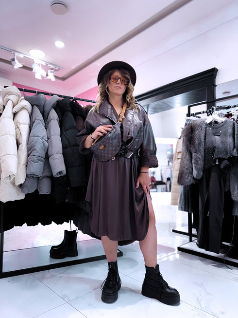 Вискозное платье "CASINO 05" - шоколадное