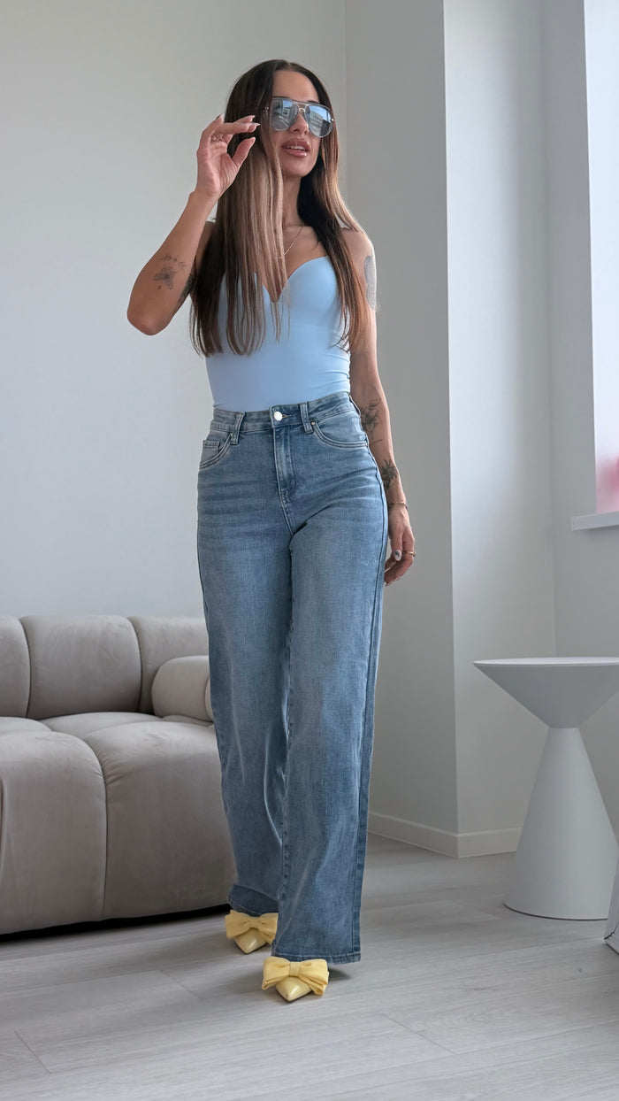 LIGHT BLUE jeans "GOOD LUCK DJ2815"