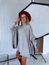 LARGE SIZE sweater "POSITIVE Z034" - gray