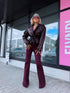 FLARED jeans "PURE BORDO" S009-132