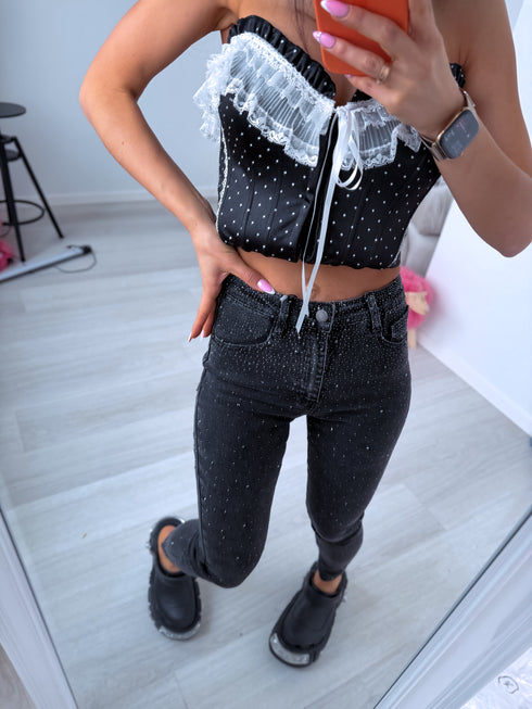 Jeans "CRISTELLE" T5001-5 - DARK GRAY