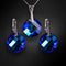 Silver set "Moon (Bermuda Blue)" with Swarovski™ crystals