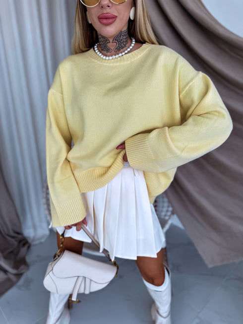 Knitted Sweater "HURRICANE PL-4950" – Yellow