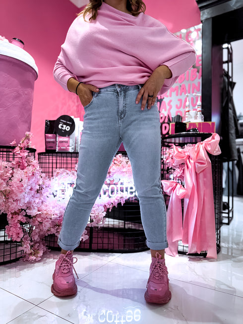 GAIŠI ZILAS mom fit džinsai HM303-1 "SMOKE"