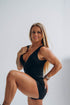 Fitted jumpsuit "I'M FIT" XY510 - BLACK