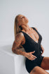 Fitted jumpsuit "I'M FIT" XY510 - BLACK