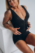 Fitted jumpsuit "I'M FIT" XY510 - BLACK