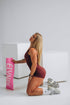 Fitted jumpsuit "I'M FIT" XY510 - CHOCO