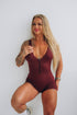 Fitted jumpsuit "I'M FIT" XY510 - CHOCO