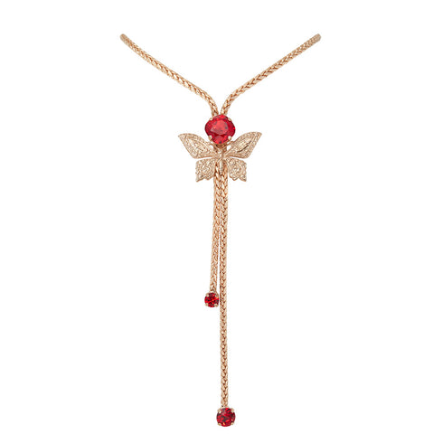 Pendant "Fabulous Butterfly (Light Siam)" with Preciosa™ crystals