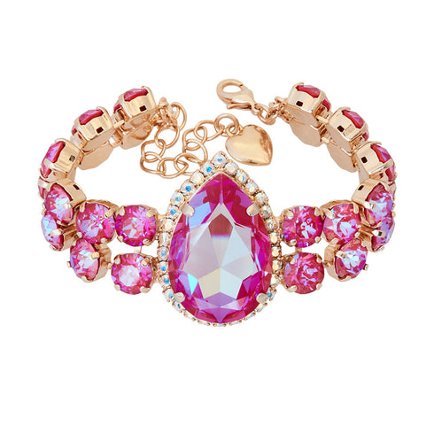 Aproce "Debesu Piliens II (Lotus Pink DeLite)" ar Swarovski™ kristāliem