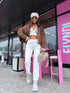 Mom fit džinsa bikses "WHITE HARMONY" HM8650-2