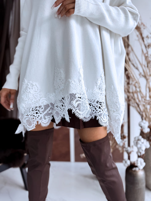 PLUS SIZE sweater "AGAIN 10588" - white