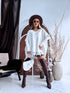 PLUS SIZE sweater "AGAIN 10588" - white