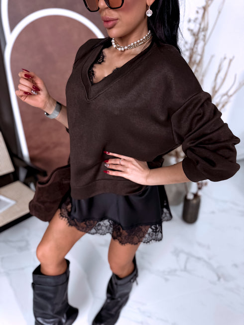 Sweater Dress "COLUMBIA 51386" - CHOCO