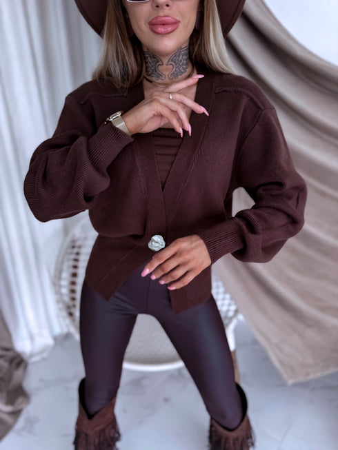 Вязаный джемпер "VANILLA PULSE TL225" - CHOCO