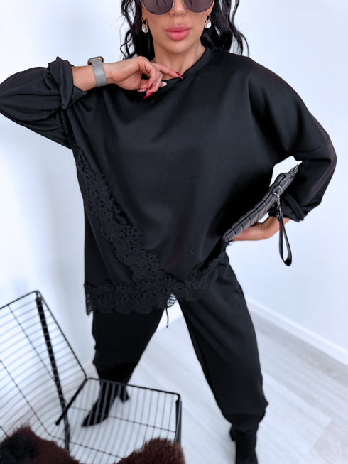 Komplekts "CONTRAST LACE" 25036 - MELNS