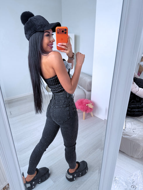 Jeans "CRISTELLE" T5001-5 - DARK GRAY