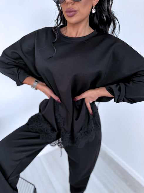 Komplekts "CONTRAST LACE" 25036 - MELNS