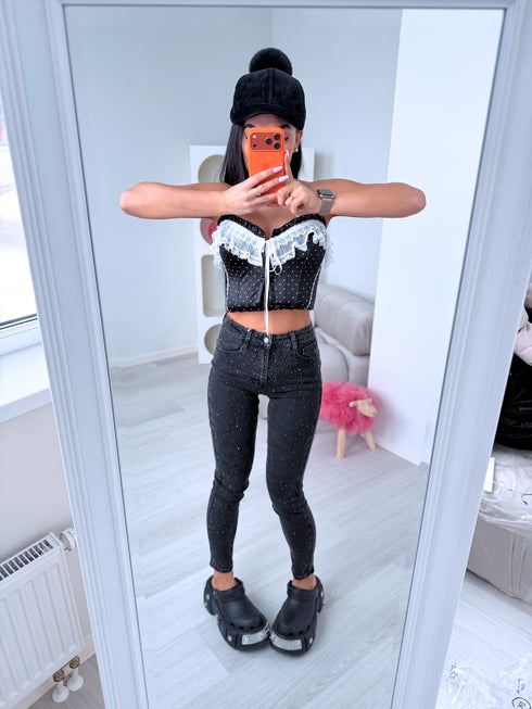 Jeans "CRISTELLE" T5001-5 - DARK GRAY