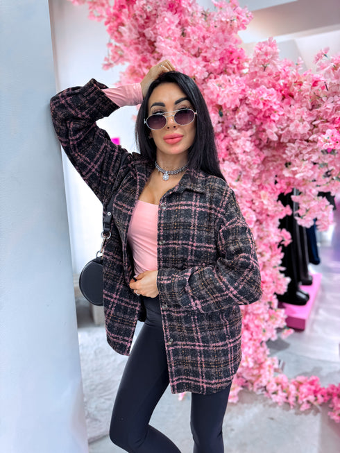 ŠILTAS megztinis "CARPET CARDY" 10296 - JUODAS SU ROŽINE