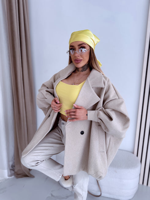 OVERSIZE mētelis "SNOWBALL 251174" - GAIŠI BĒŠS