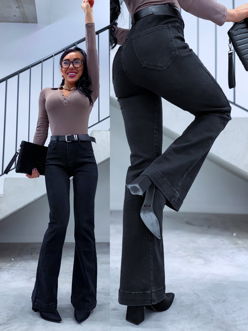 Džinsa bikses "SLAY THE STAGE T6267-6" - TUMŠI PELĒKAS