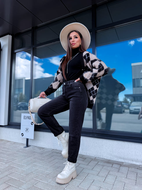 GRAPHITE GRAY mom fit jeans "THROWBACK" HM329-8