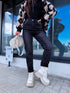 GRAPHITE GRAY mom fit jeans "THROWBACK" HM329-8
