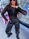 Top "CHAMPAGNE DREAMS" 4816 - BLACK
