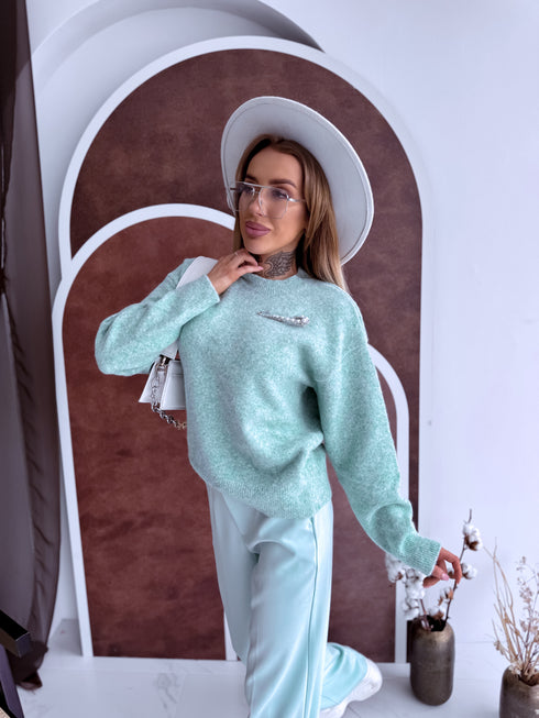 Džemperis "MARKETING" 10640 - GAIŠI ZAĻŠ