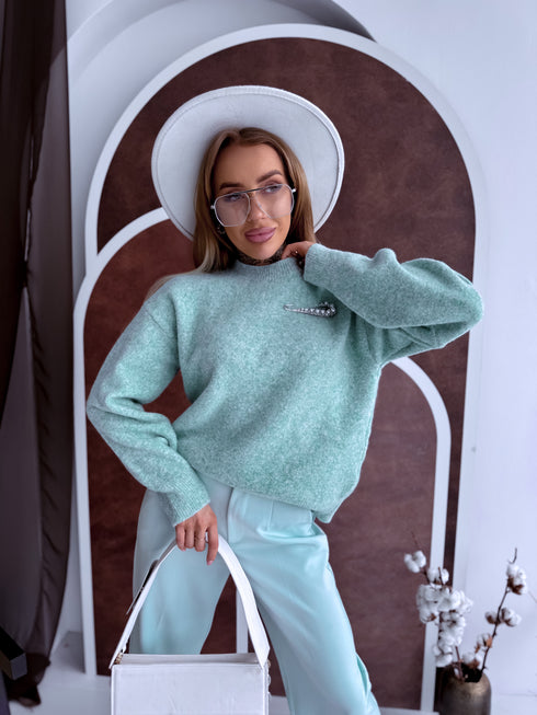 Džemperis "MARKETING" 10640 - GAIŠI ZAĻŠ