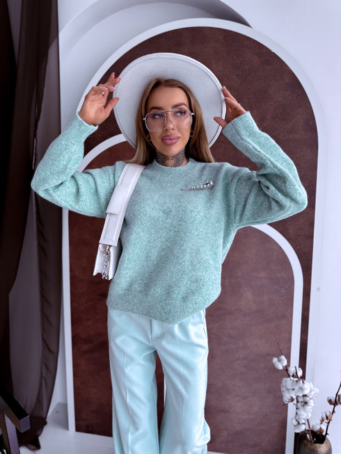 Džemperis "MARKETING" 10640 - GAIŠI ZAĻŠ