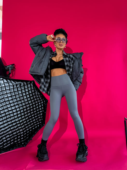 Paslaidinoši legingi ar stieplītēm 3286 - TUMŠI PELĒKI