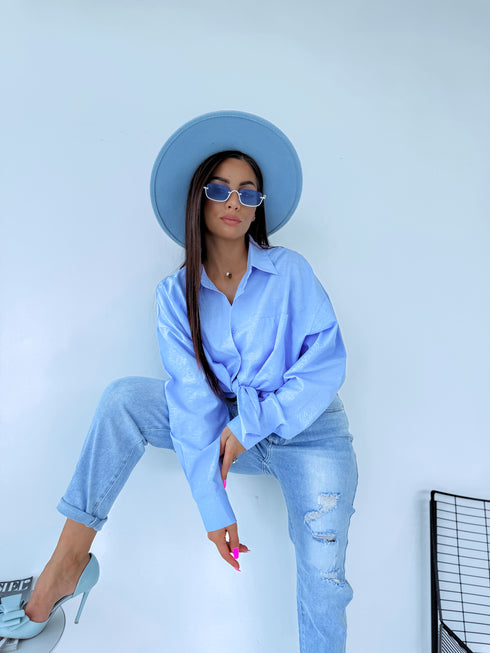 Shirt "COTTON" H8062 - LIGHT BLUE