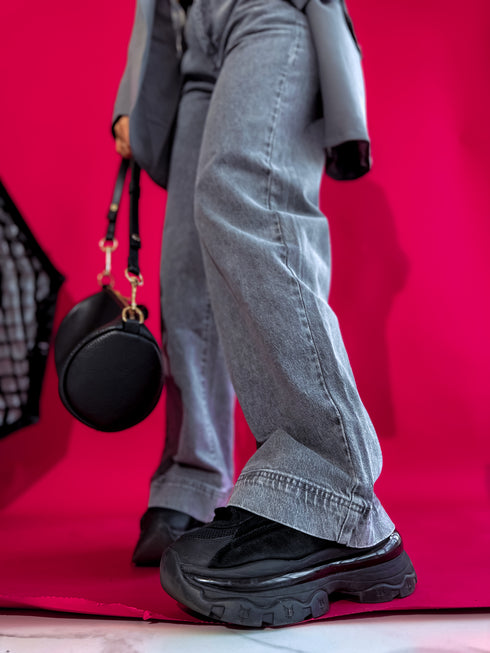 Džinsa bikses "GREY CHARCOAL" T358-3 + josta