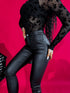 Black imitation leather trousers "WINTER BOOM" HM1005
